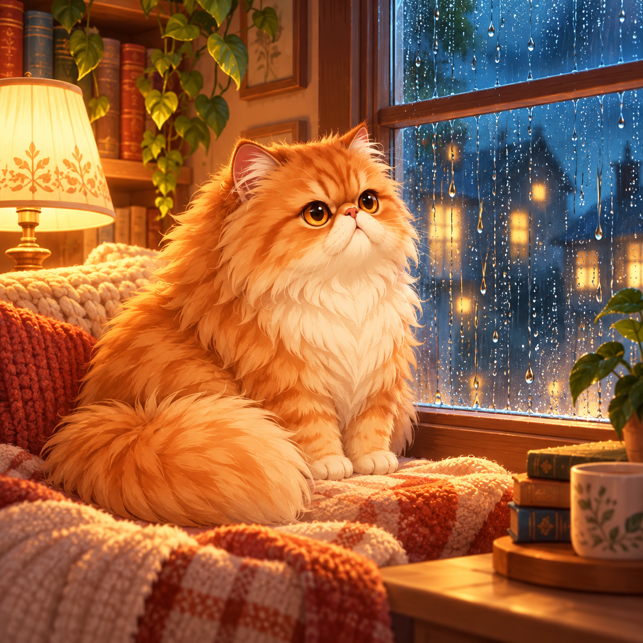 雨夜里的小强与伙伴